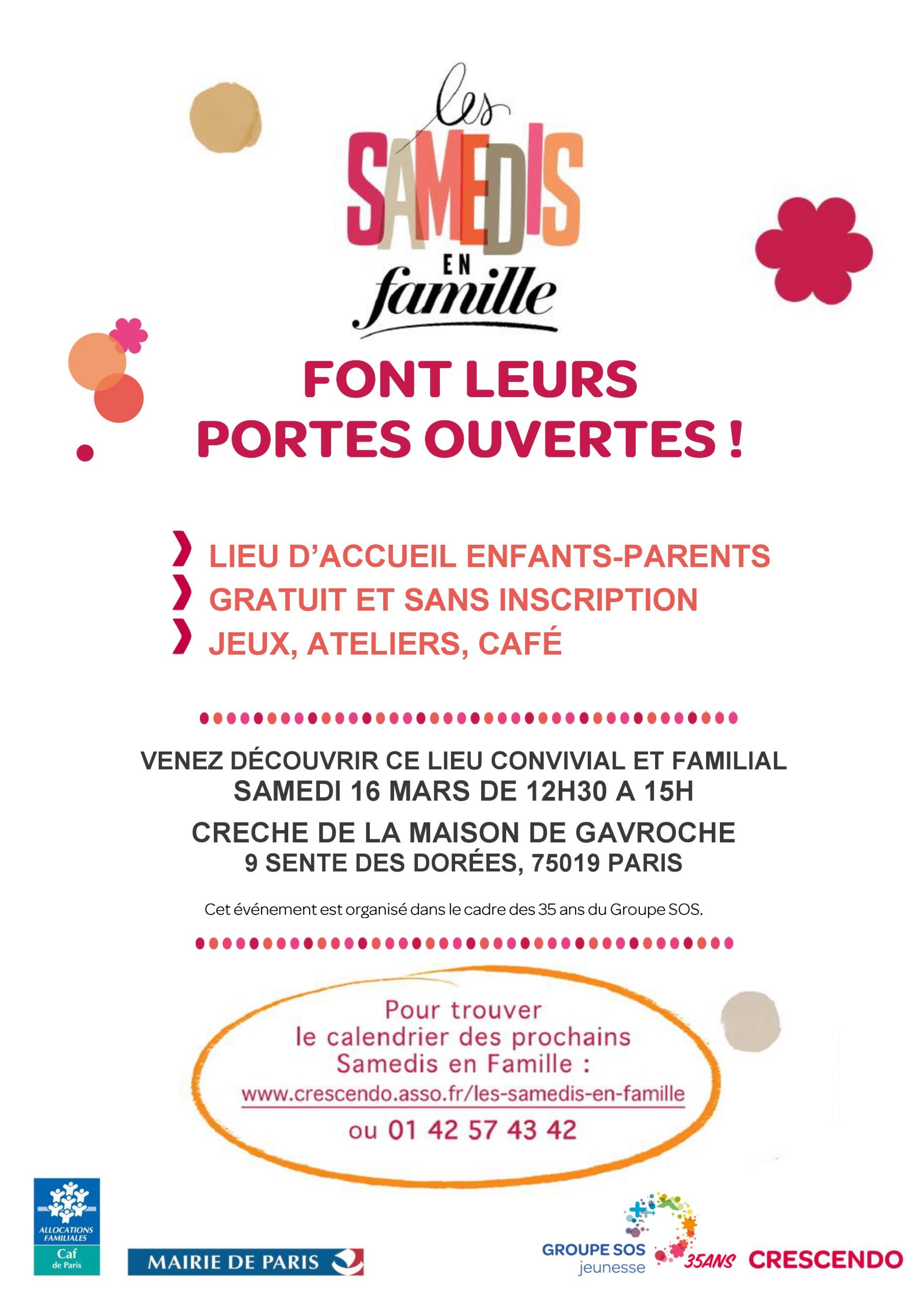 Les Samedis en Famille vous ouvrent leurs portes