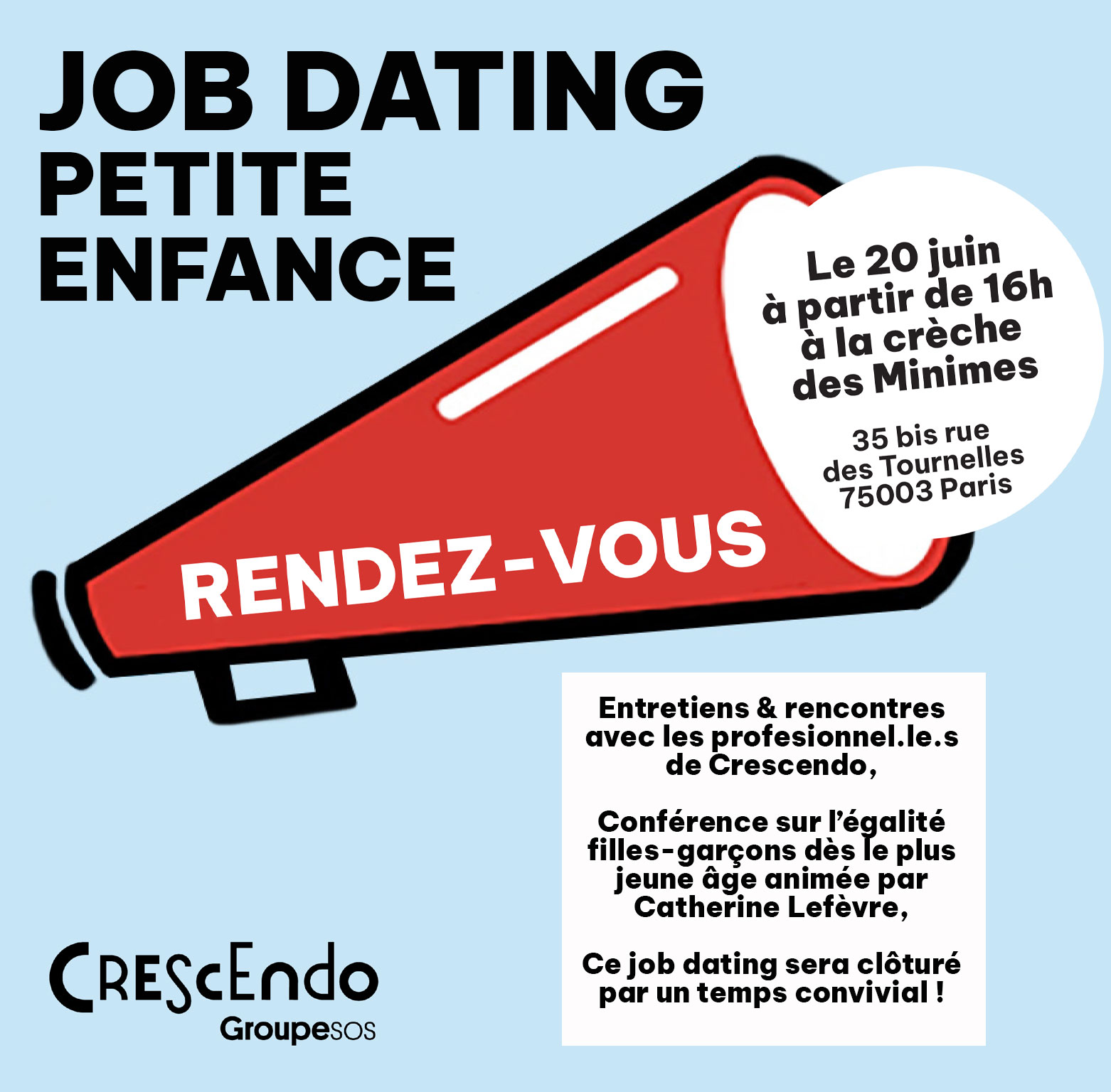 Rendez-vous le 20 juin pour un job dating Crescendo !