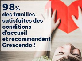 98% des familles satisfaites des conditions d'accueil et recommandent Crescendo !