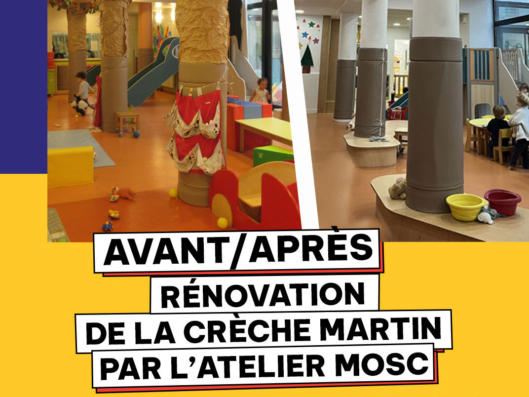 Avant/après : rénovation à la crèche Martin